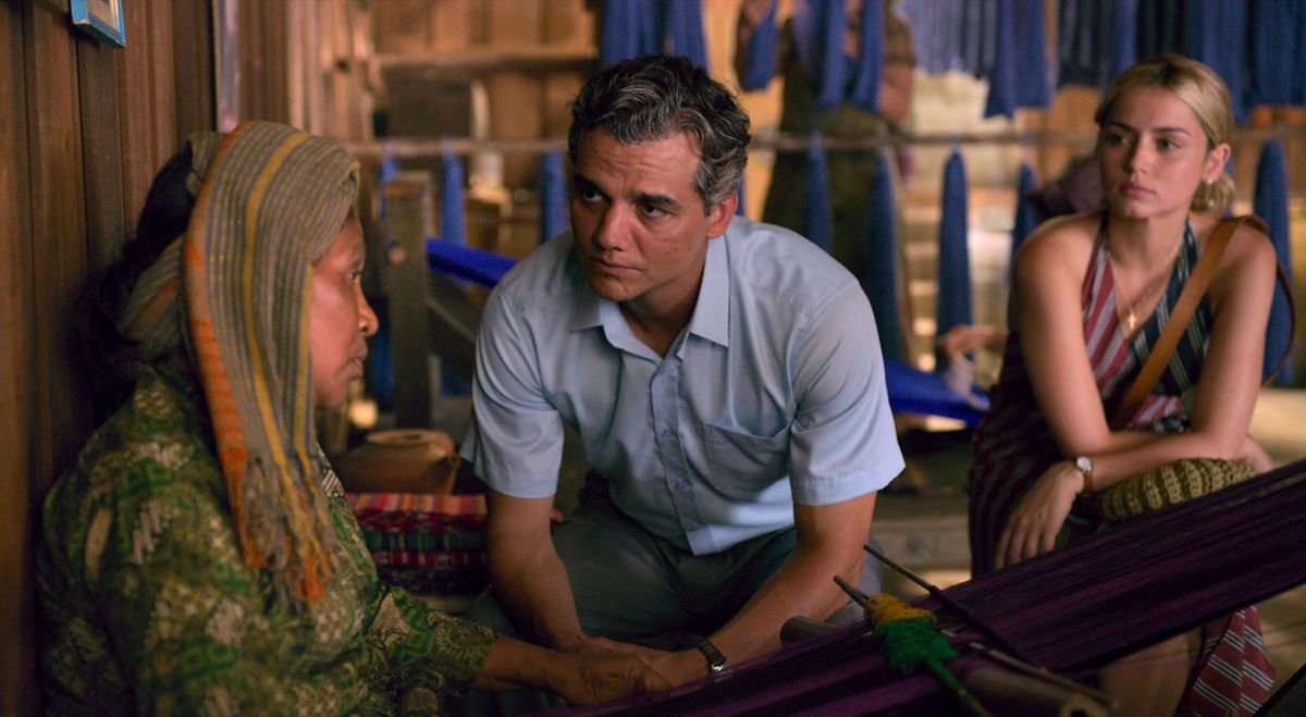 three people sit together