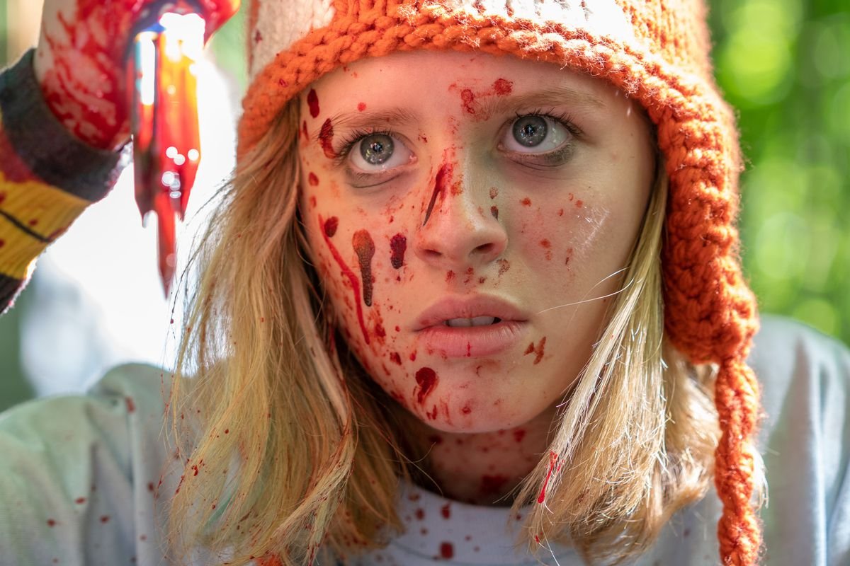 lulu wilson with blood on her face