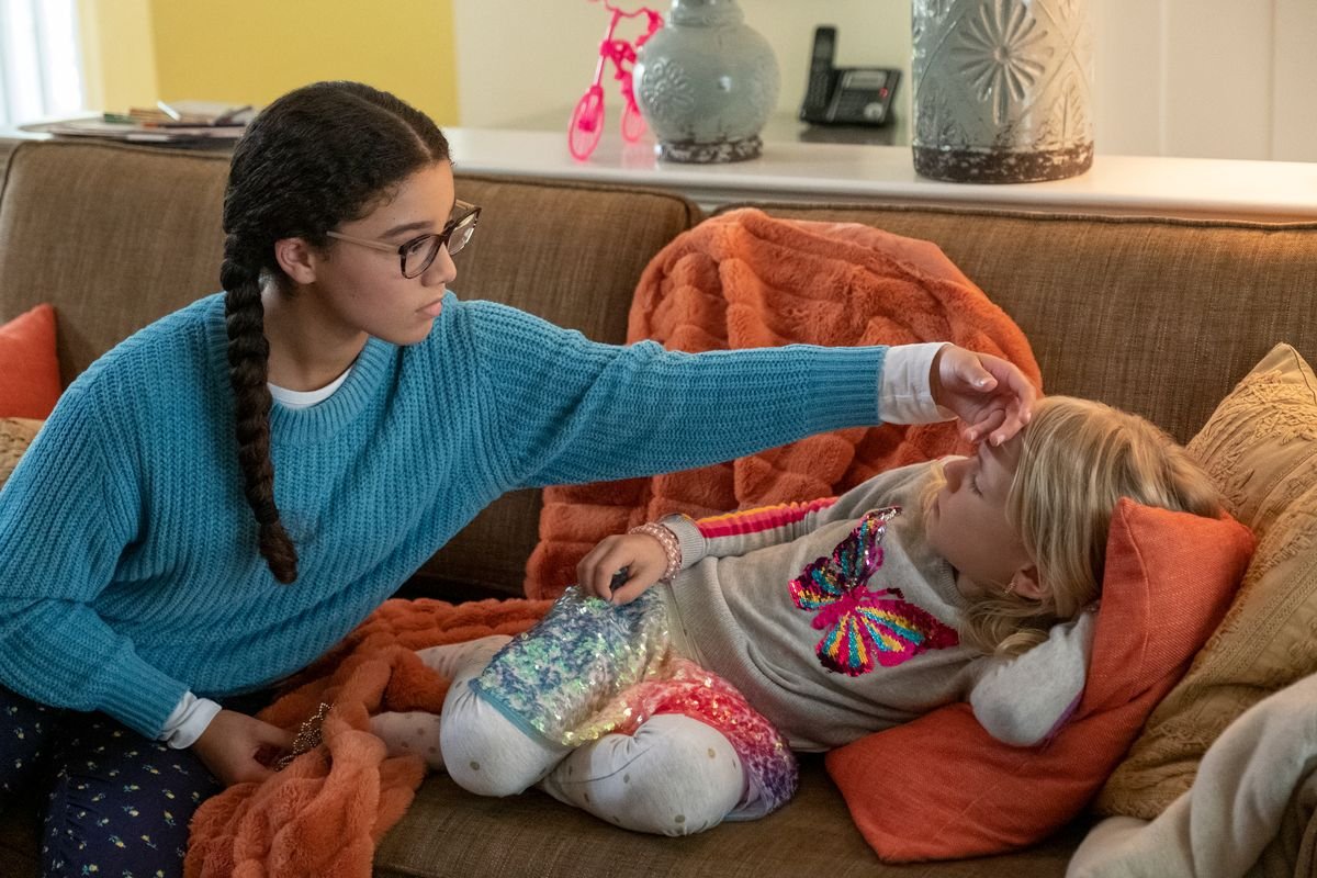 One of the babysitters worries over a sick kid in Netflix’s The Baby-Sitters Club.