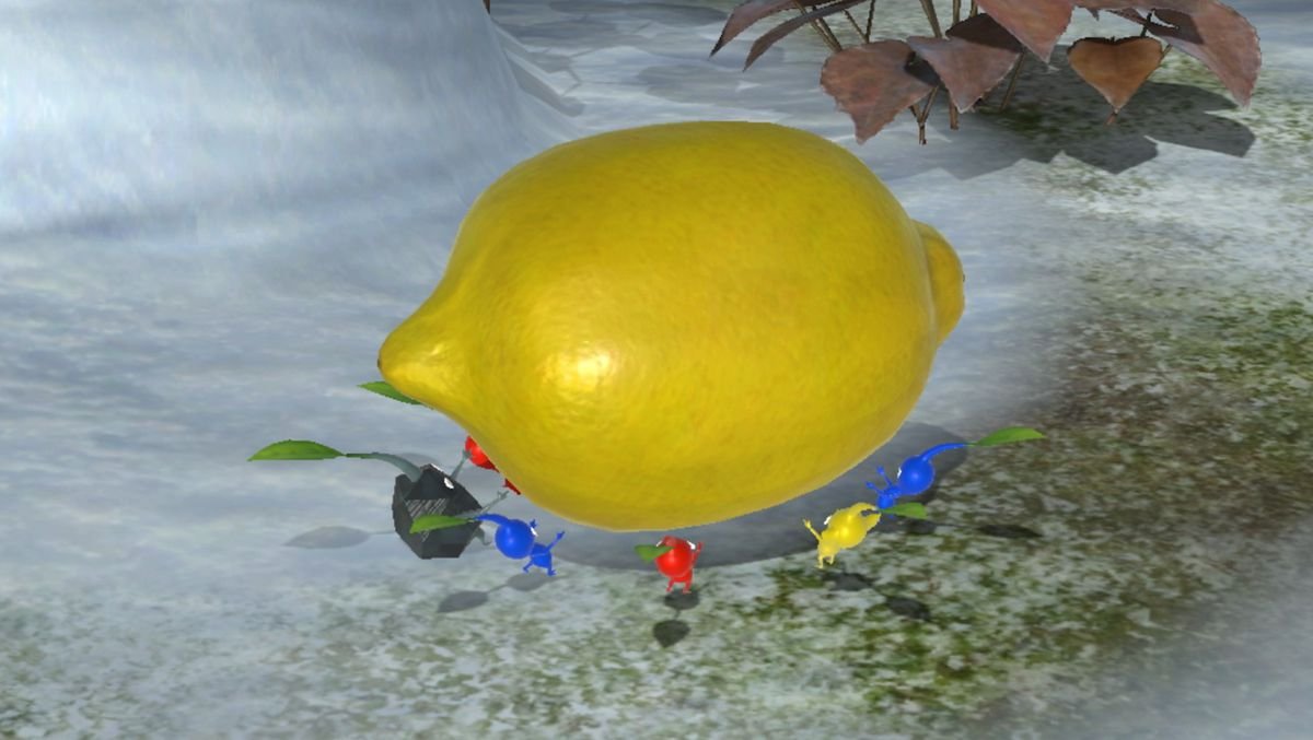Pikmin carry a lemon in Pikmin 3