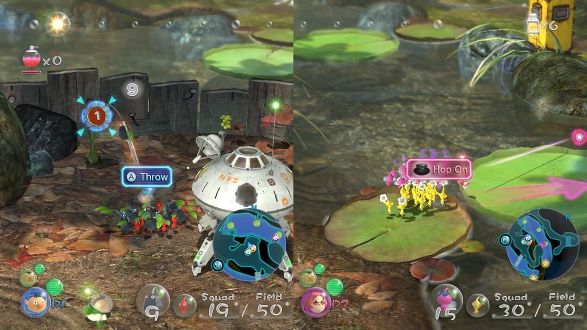 Co-op play in Pikmin 3 Deluxe