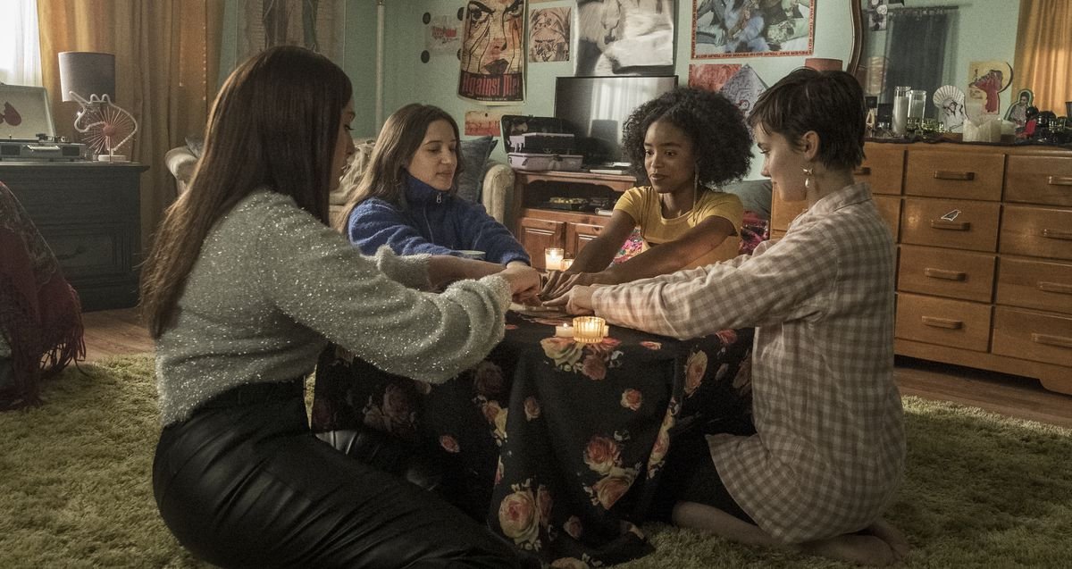 The teen witches enact a ritual in The Craft: Legacy