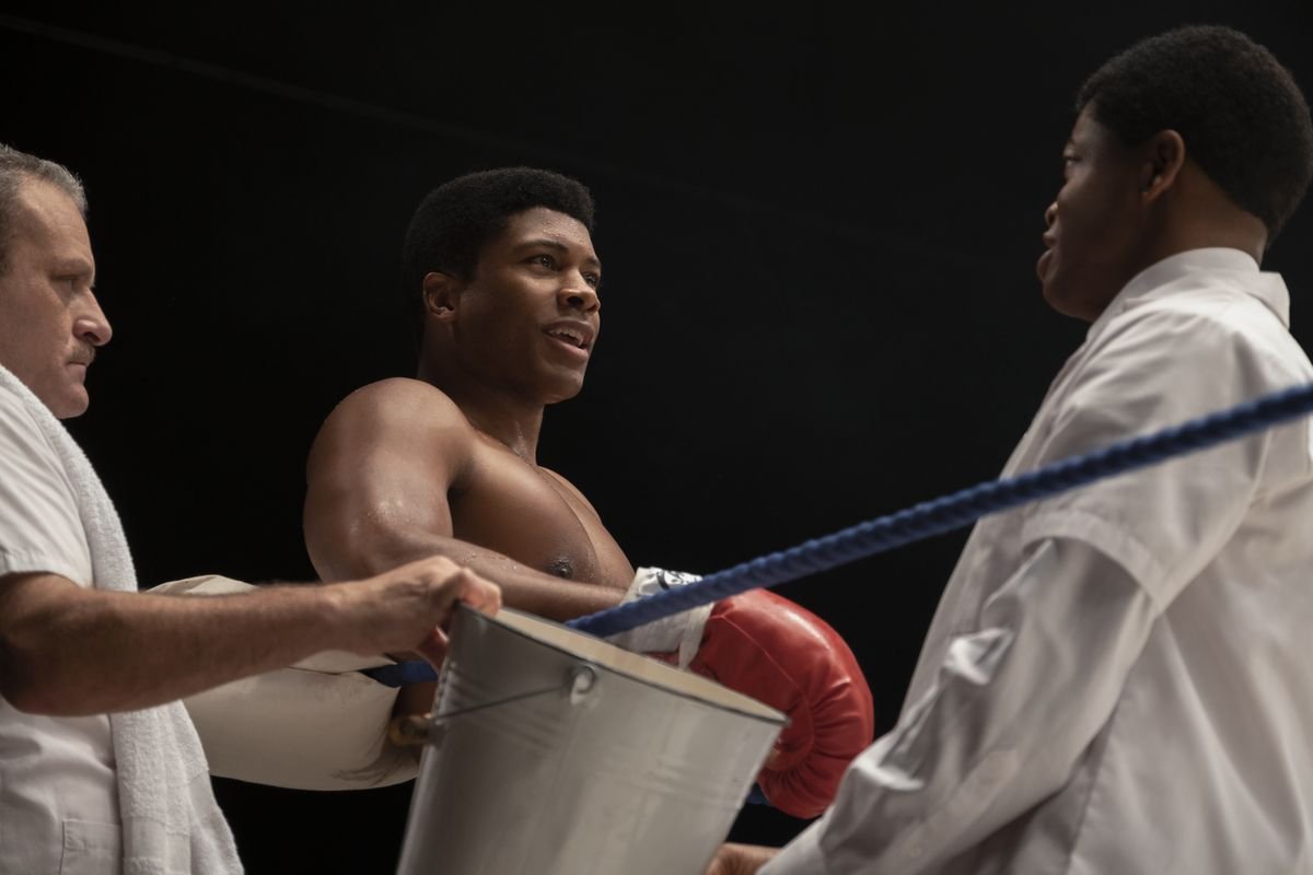 Eli Goree in the ring as Muhammad Ali in One Night in Miami