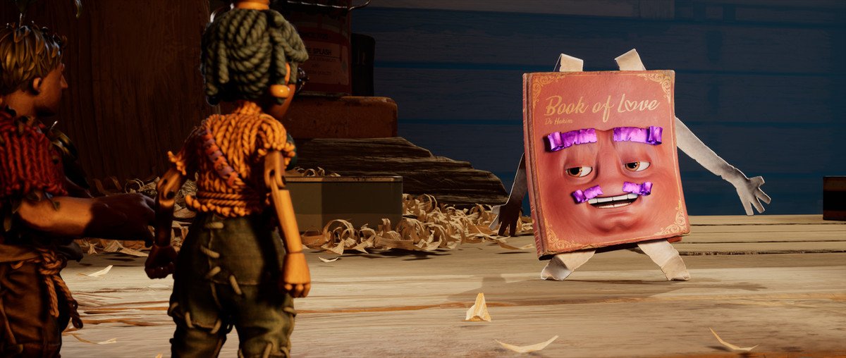 An anthropomorphic book annoys a couple considering divorce in It Takes Two.