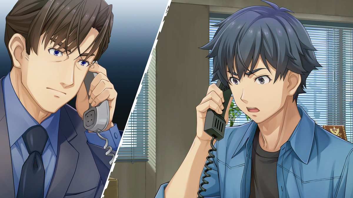 Two characters have a phone conversation with one another in Famicom Detective Club: The Girl Who Stands Behind