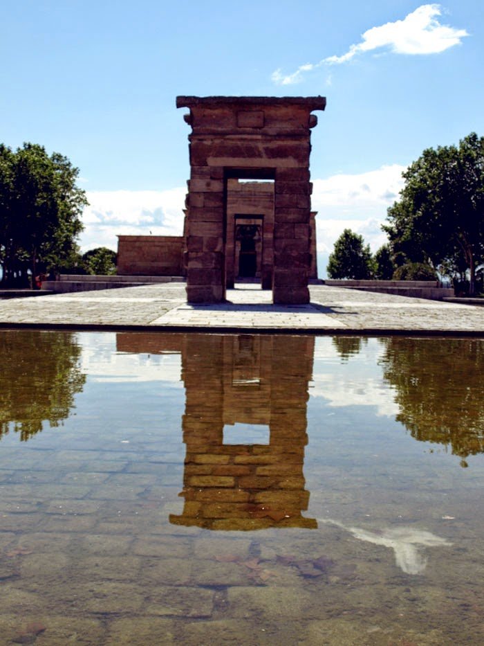 Egyptian Temple in Madrid on a sunny day