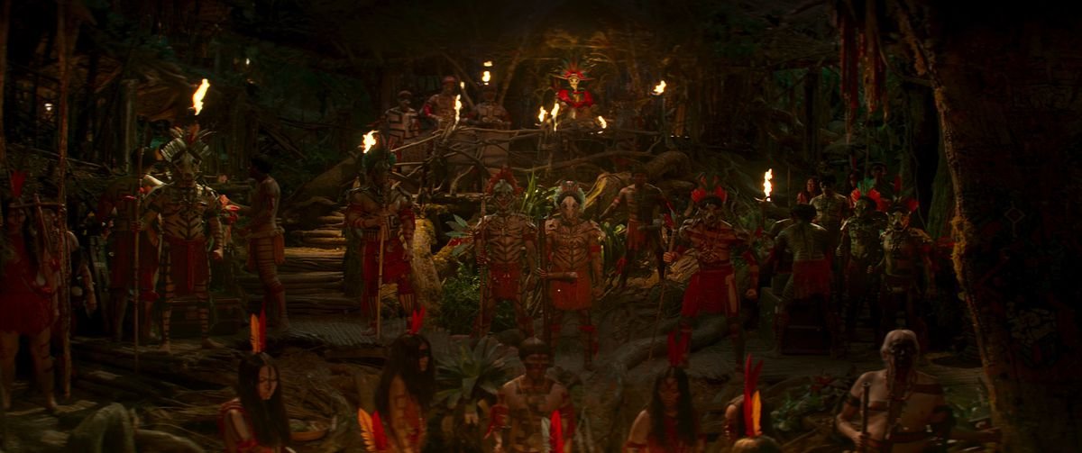 a tribe of indigenous people as seen in jungle cruise