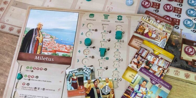 Khora: Rise of an Empire is (relatively) quick for a European-style board game