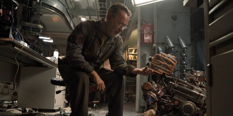 Tom Hanks’ Finch is basically a live-action Futurama episode