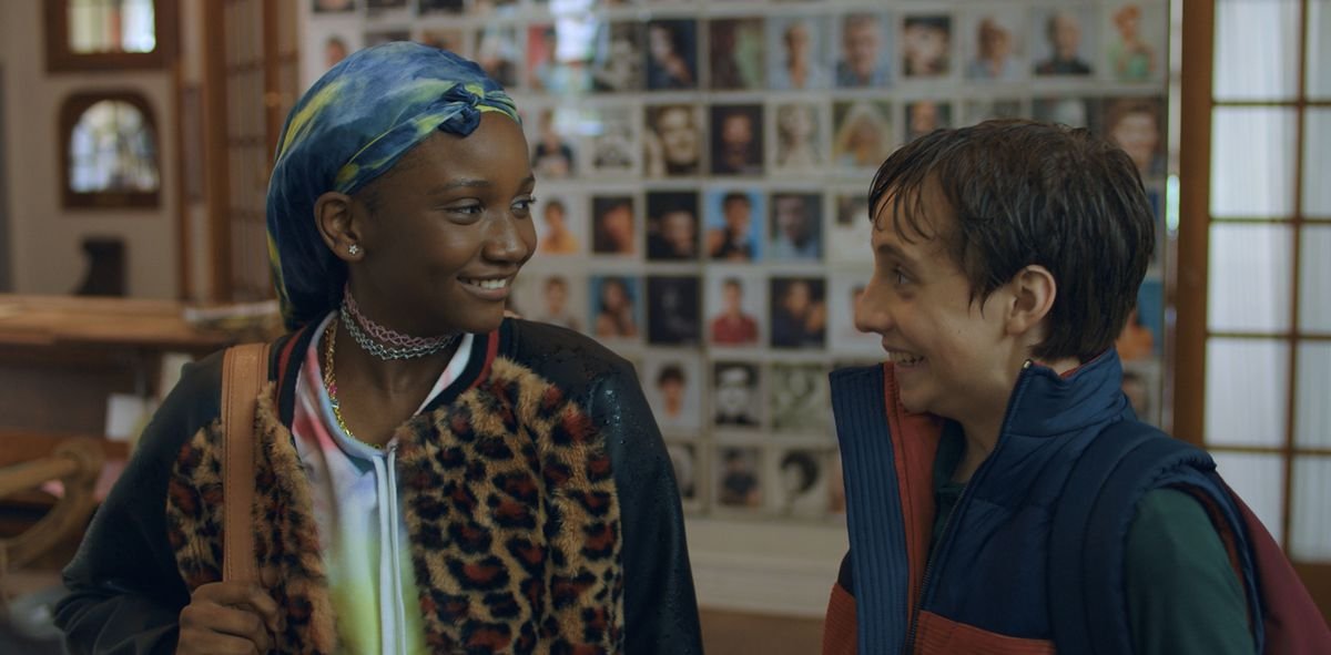 libby and nate waiting in line to audition