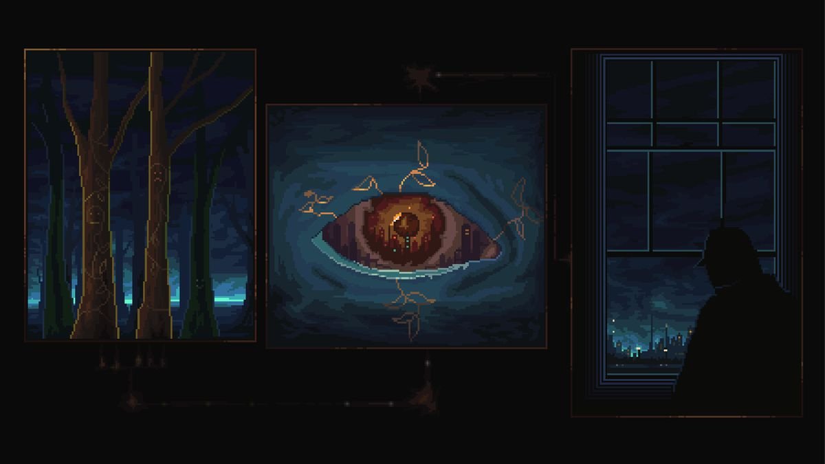 A character stares out a window in Norco