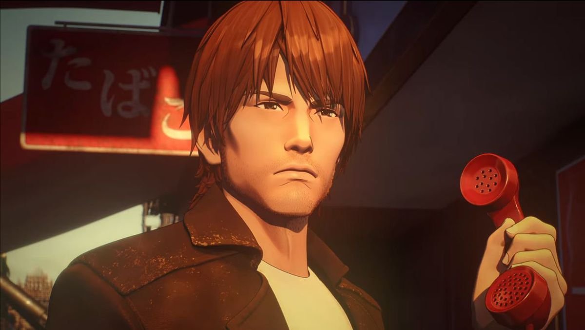 Togusa holding a telephone in Ghost in the Shell: SAC_2045.