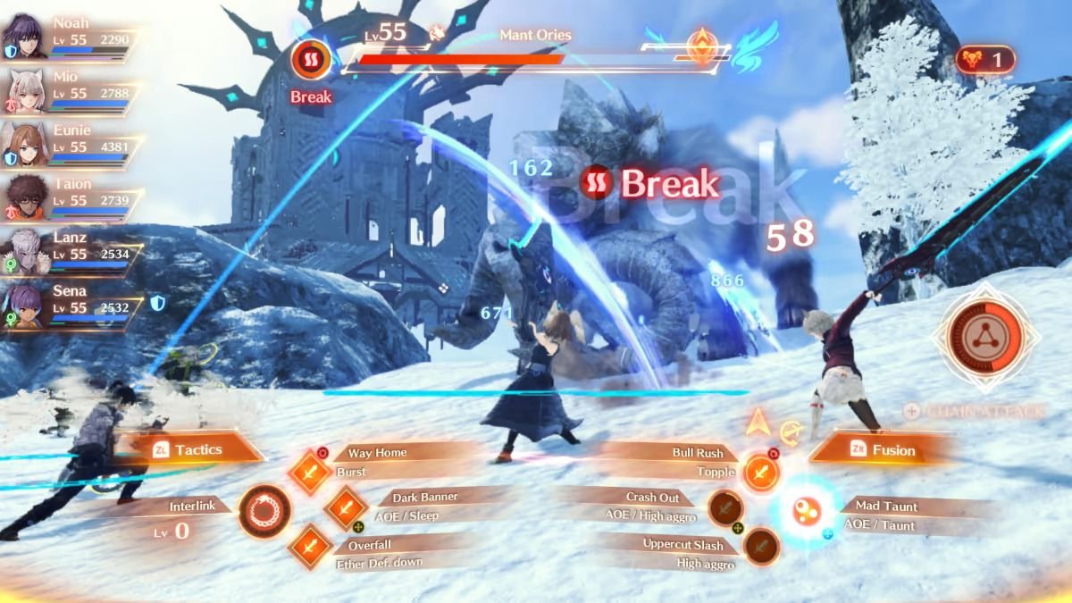 The combat in Xenoblade Chronicles 3