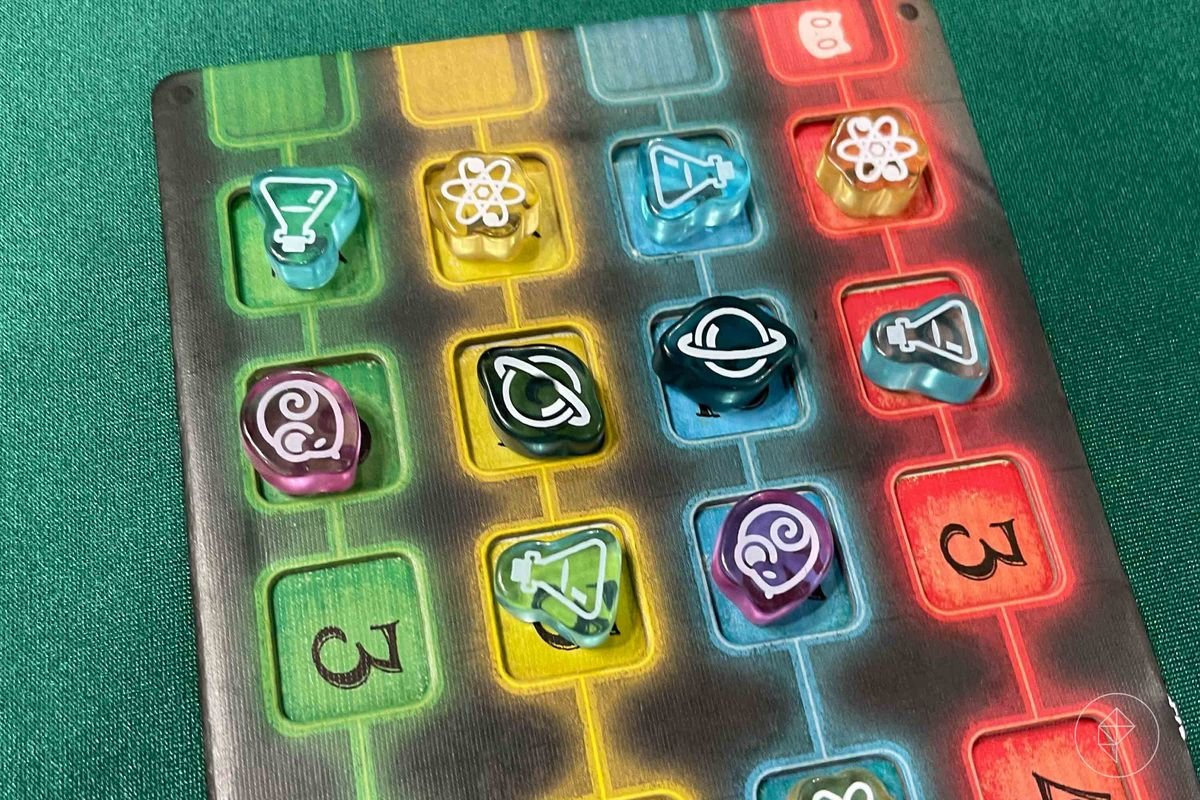 A double-layer sideboard for holding your most important quantum card suits.